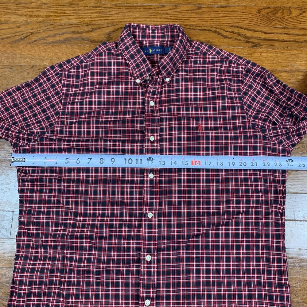 Polo Ralph Lauren Shirt Mens Large Long Sleeve Button Down Tattersall Plaid - Picture 4 of 7